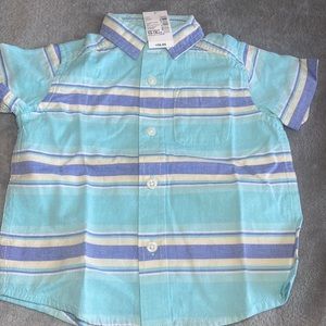 Mellow Aqua Button Down Short sleeve dress shirt